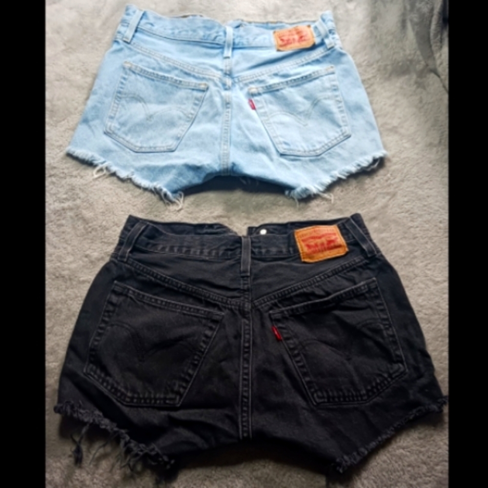Levi's Shorts ×2 (Black&LightBlue) HIGHRISE - Picture 4 of 4